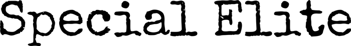 Special Elite font preview
