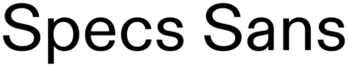 Specs Sans font preview