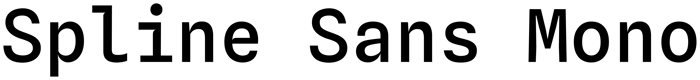 Spline Sans Mono font preview