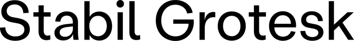 Stabil Grotesk font preview