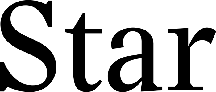Star font preview