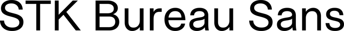 STK Bureau Sans font preview