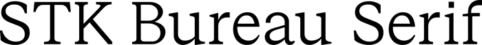 STK Bureau Serif font preview