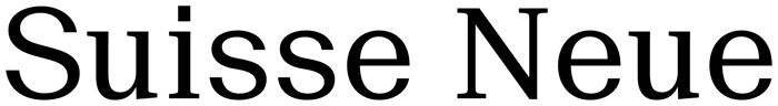 Suisse Neue font preview