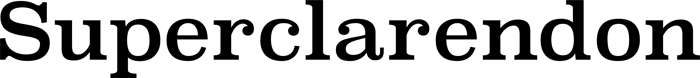 Superclarendon font preview
