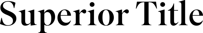 Superior Title font preview