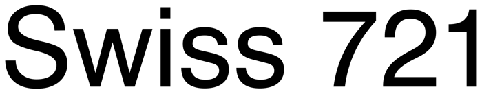 Swiss 721 font preview