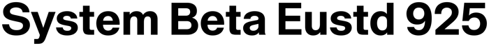 System Beta Eustd 925 font preview