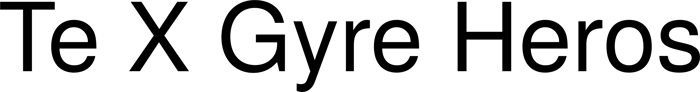 Te X Gyre Heros font preview