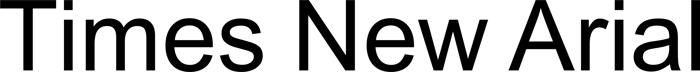 Times New Arial font preview