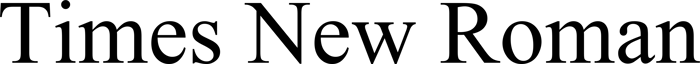 Times New Roman font preview