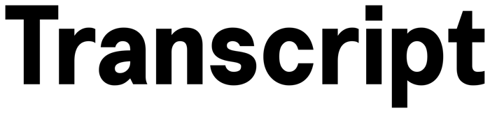Transcript font preview