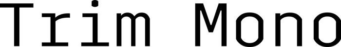 Trim Mono font preview