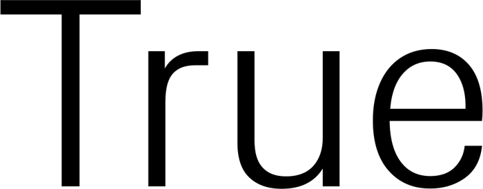 True font preview
