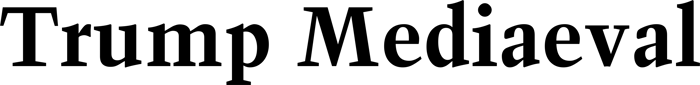 Trump Mediaeval font preview