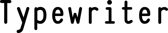 Typewriter font preview