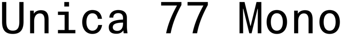 Unica 77 Mono font preview