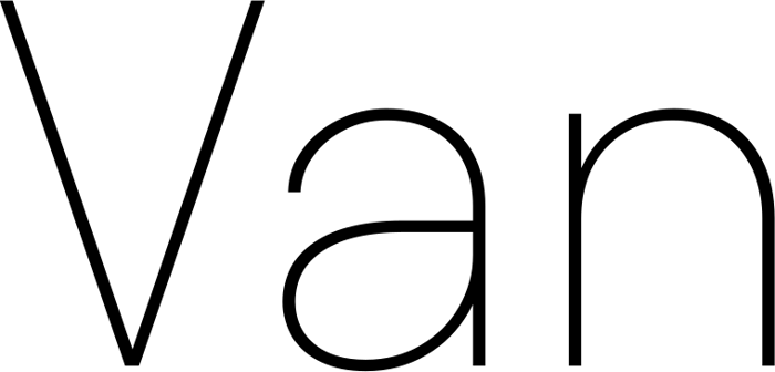 Van Condensed font preview