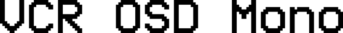 VCR OSD Mono font preview