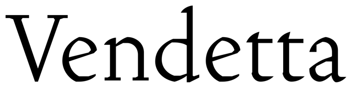 Vendetta font preview