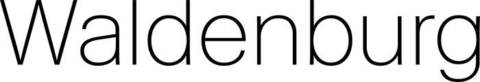 Waldenburg font preview