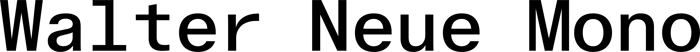 Walter Neue Mono font preview