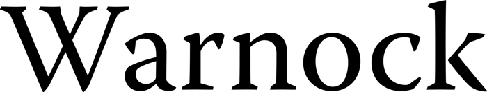 Warnock font preview