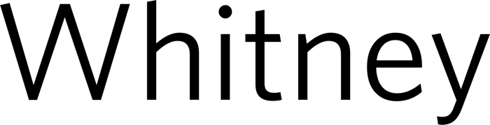 Whitney font preview