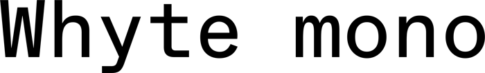 Whyte mono font preview