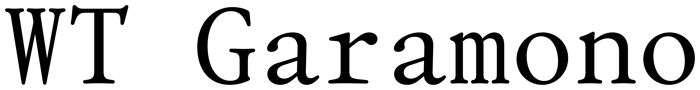 WT Garamono font preview