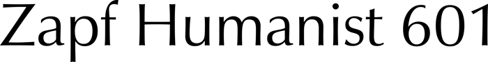Zapf Humanist 601 font preview