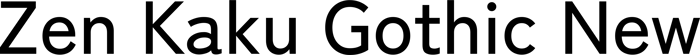 Zen Kaku Gothic New font preview