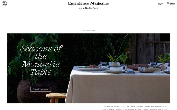 Emergence Magazine website preview