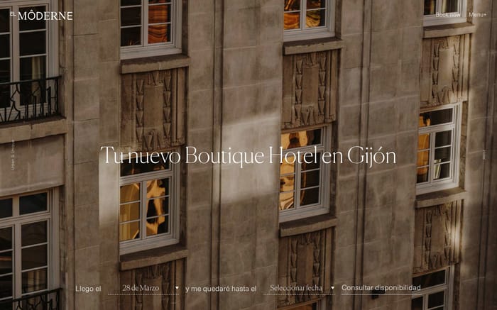 El Moderne Hotel en Gijón - Un Hotel Urbano y Cosmopolita en Gijón website preview