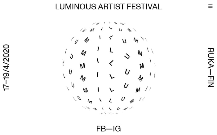 Luminous artist festival website preview