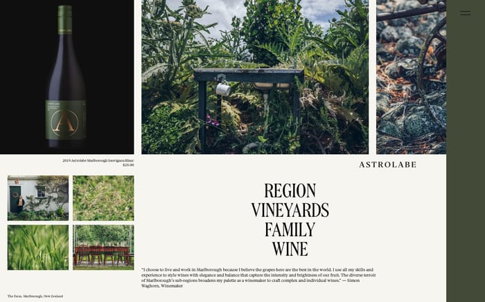 Astrolabe Wines website preview