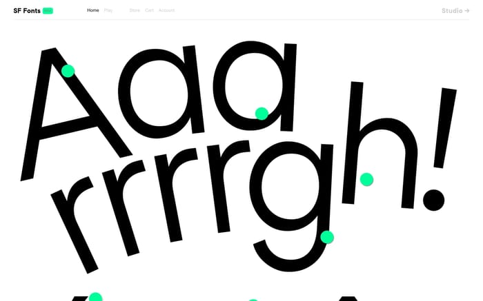 Studio Feixen Fonts website preview