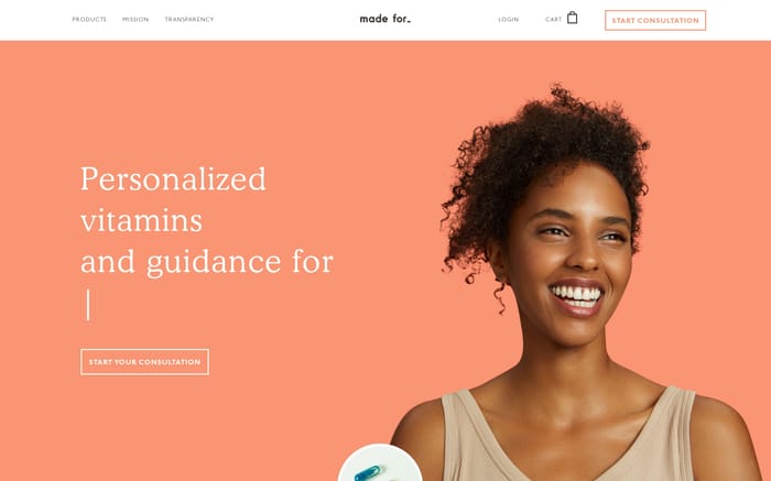 Made For_ website preview