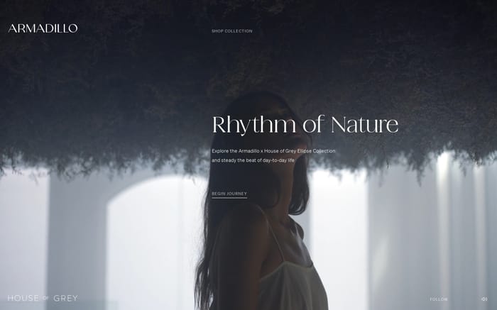 Rhythm of nature by Armadillo website preview