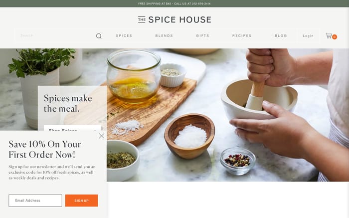 The Spice House website preview