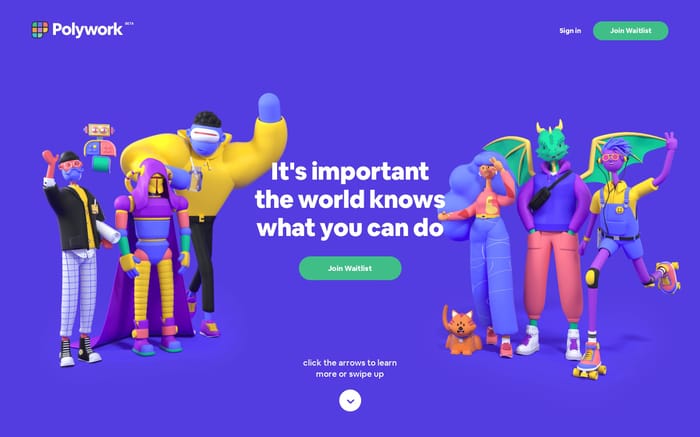 Polywork website preview