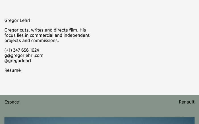 Gregor Lehrl website preview