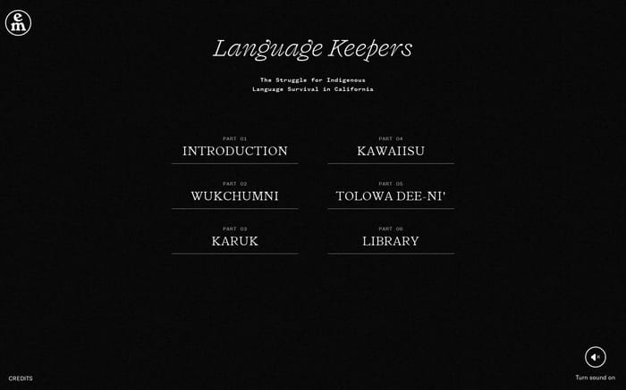 Language Keepers website preview