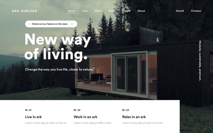 Ark Shelter website preview