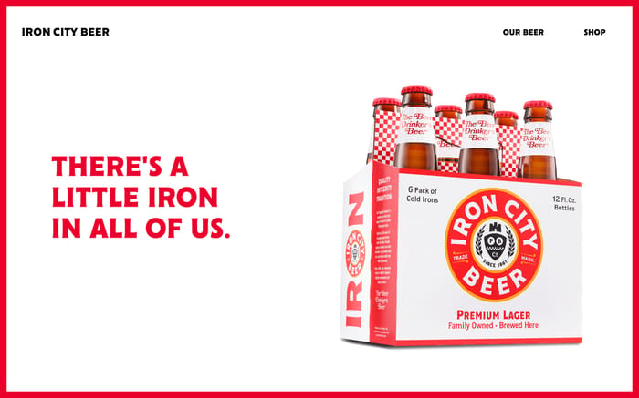 Iron City Beer website preview