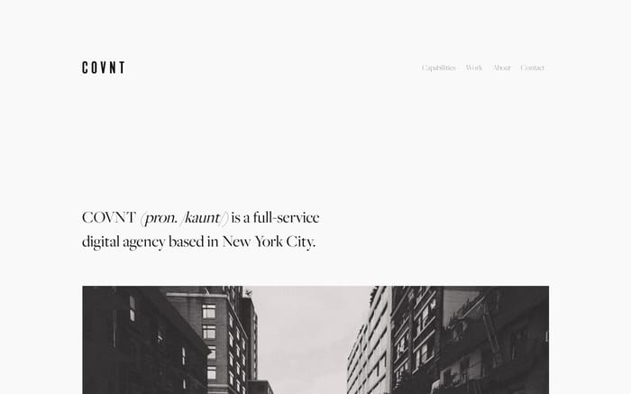 Covnt website preview