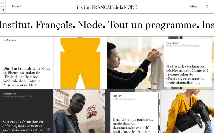 Institut Français de la Mode website preview