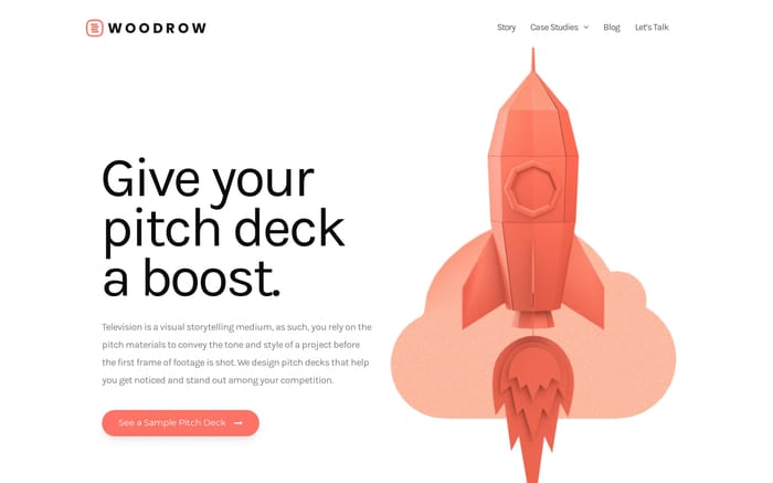 Production - Custom Pitch Deck Design for Production Companies website preview