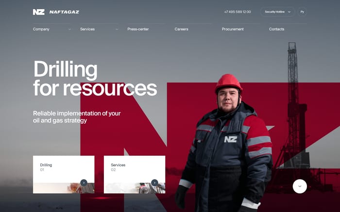 Naftagaz website preview