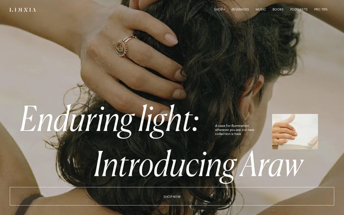 Limnia Araw website preview